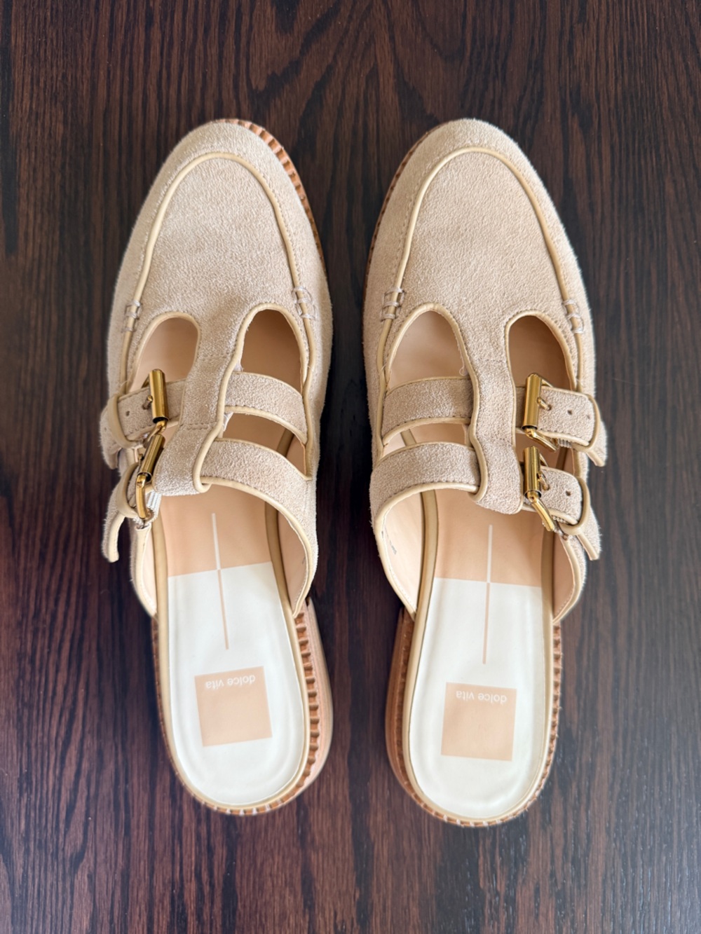 Dolce Vita Women’s Beige Buckle Suede Mule Size 12